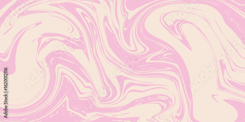 Pink candy pattern background. Abstract vector melted caramel texture. Strawberry cream swirls. Liquid mousse background. Psychedelic trippy raspberry ice cream.