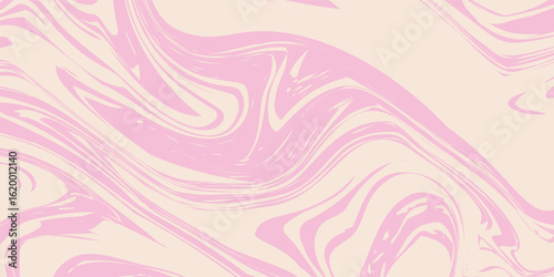 Pink candy pattern background. Abstract vector melted caramel texture. Strawberry cream swirls. Liquid mousse background. Psychedelic trippy raspberry ice cream.