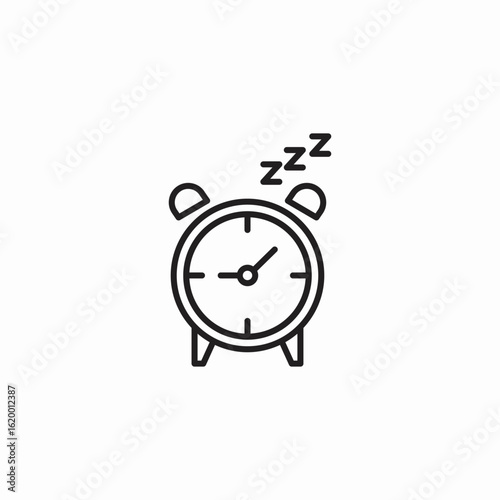 alarm clock zzz icon sign vector