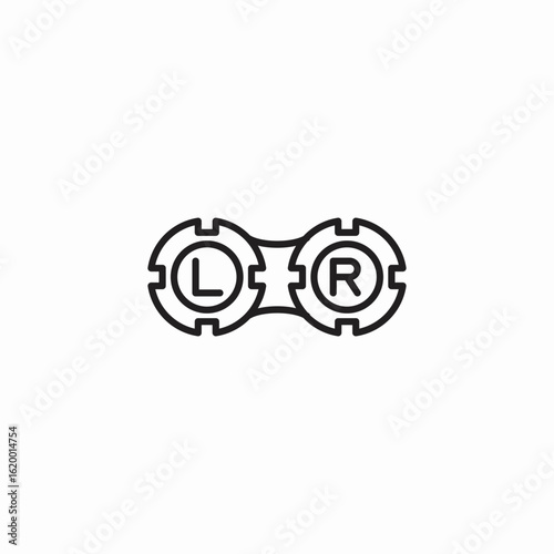 contact lens case icon sign vector