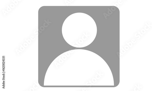 人物ピクトグラム　シルエット　アイコン 上半身アバター　四角囲み