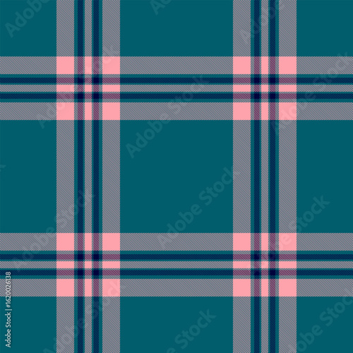 Seamless teal and blush pink plaid pattern.  Perfect for textile design, fashion, website backgrounds, or wrapping paper.
