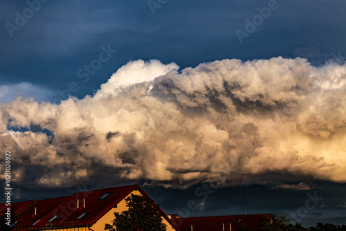 storm clouds above a town