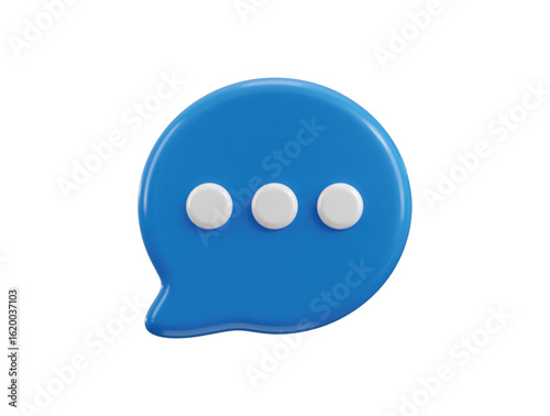 Speech bubble icon 3d render concept of speech bubble chat message communication icon vector illustration