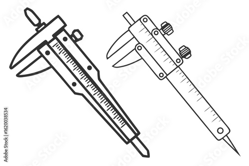 Essential Precision Tools Illustrating the Concept of Accurate Measurement and Engineering Design in Technical Fields.