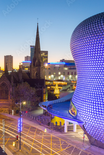 Bullring and Selfridges at dusk, Birmingham, West Midlands, England