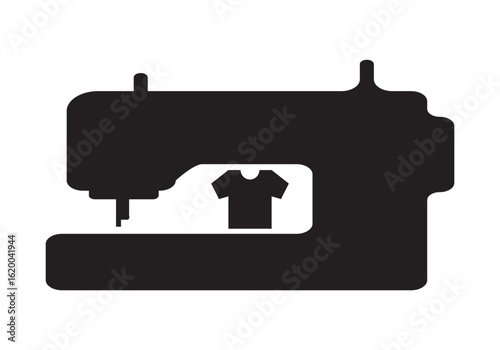 Tailors accessories, supplies and equipment to sew cloth. Dressmaking collection with thread rolls, button, needles, zipper, sewing machine, mannequin, scissors, iron. Tailoring studio