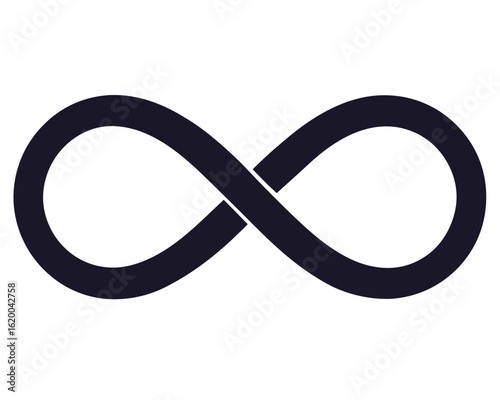 The infinity symbol isolated on white background represents endlessness Ai Generated