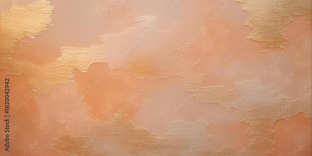 Fototapeta premium An elegant abstract background featuring soft peach and beige tones with textured gold accents, perfect for adding a touch of modern luxury and warmth to any design project or creative concept.