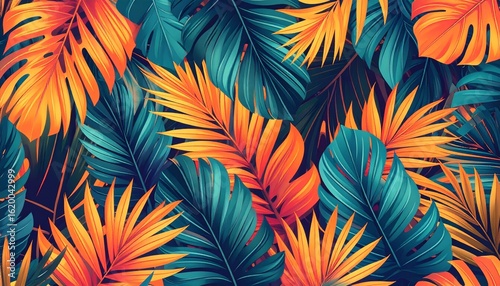 Tropical Themed High-Definition Motif