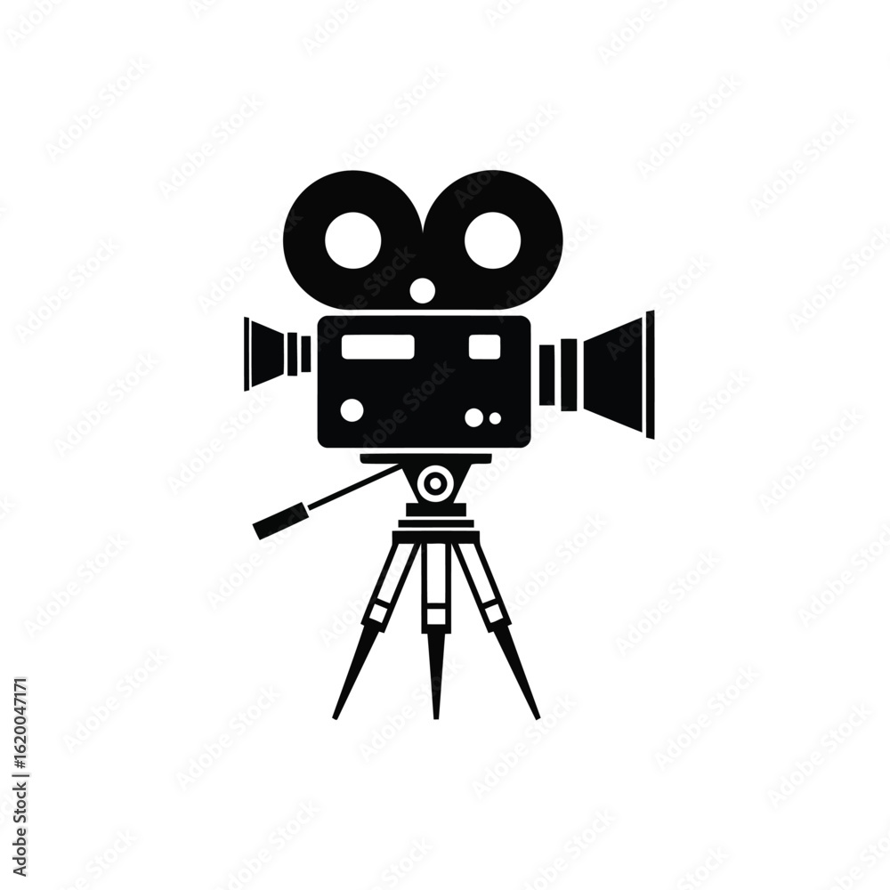 Obraz premium Vector illustration of vintage film camera isolated on white background