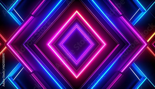 Neon Noir Geometric Motion Pattern