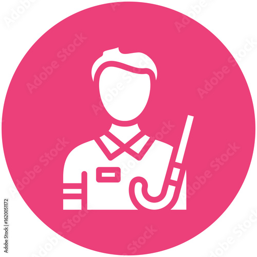 Hockey Player Male Icon