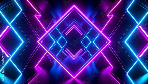 Neon Noir Geometric Motion Pattern