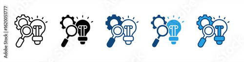 Optimization icon set multiple style collection