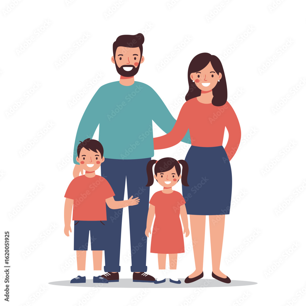 Fototapeta premium happy family vector illustration