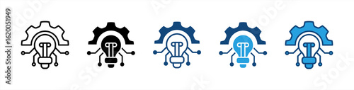 Innovation icon set multiple style collection