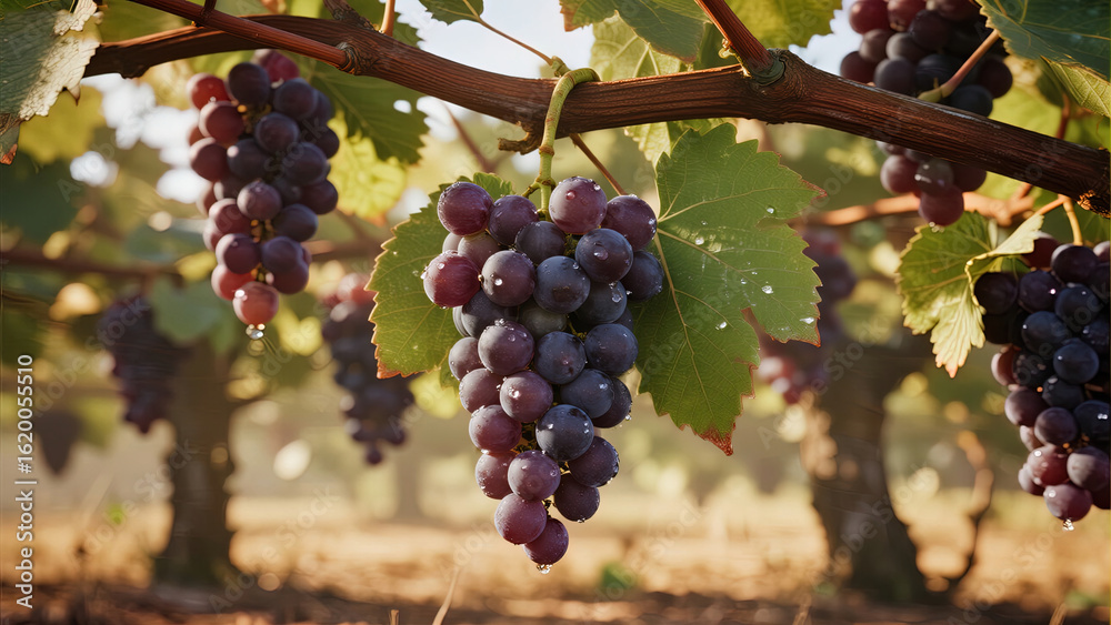 Fototapeta premium red wine grapes