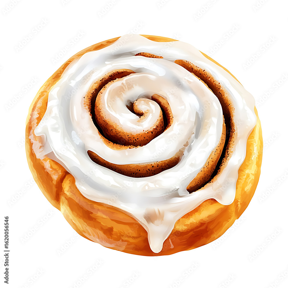 Fototapeta premium Cinnamon Roll with Cream Cheese Frosting