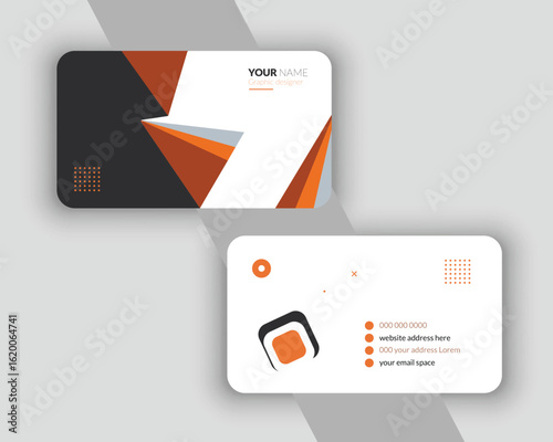 Professional Corporate company minimal business card Mockup Design template