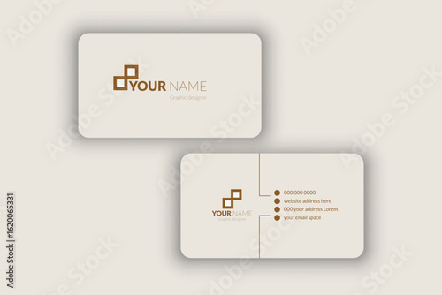 Professional Corporate company minimal business card Mockup Design template