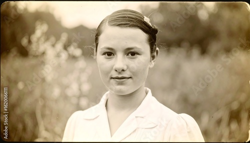 Vintage portrait of a young woman