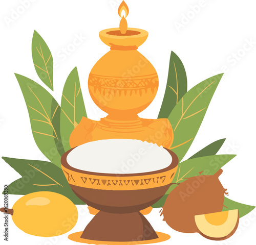 vector illustration of a candle