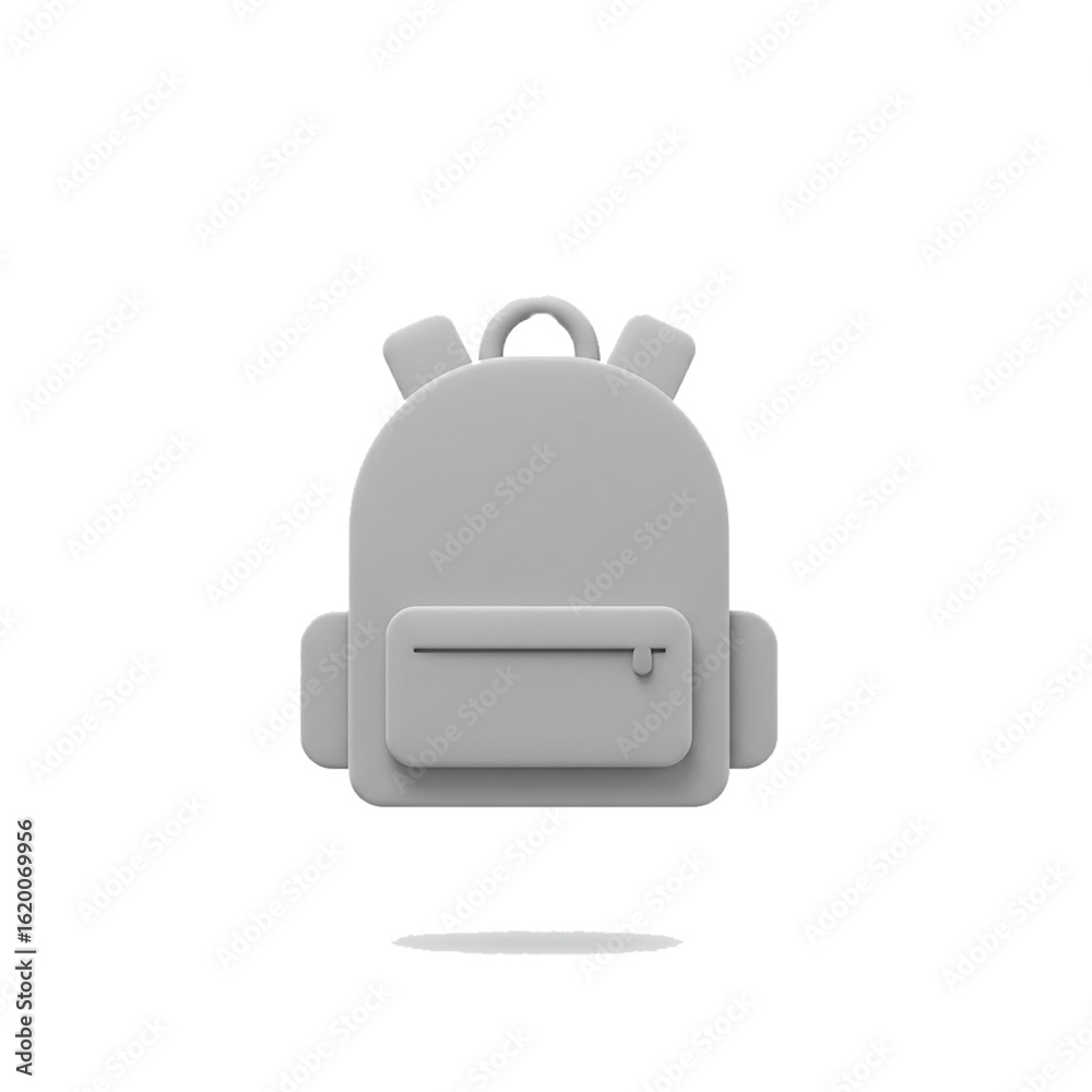 Fototapeta premium 3d icon of backpack isolated on white 