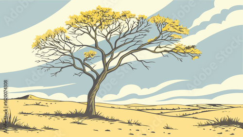 lonely tree in the desert