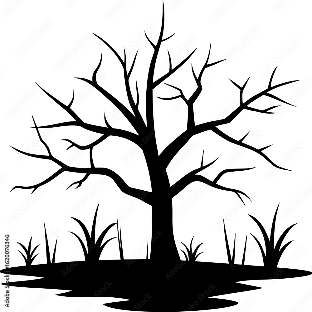 Fototapeta premium vector silhouette of a tree