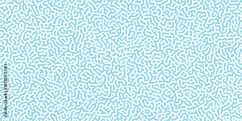 Abstract Reaction-diffusion Turing pattern natural texture blue gradient color scheme. Linear design with biological algorithm psychedelic background. Reaction-diffusion or truing patter