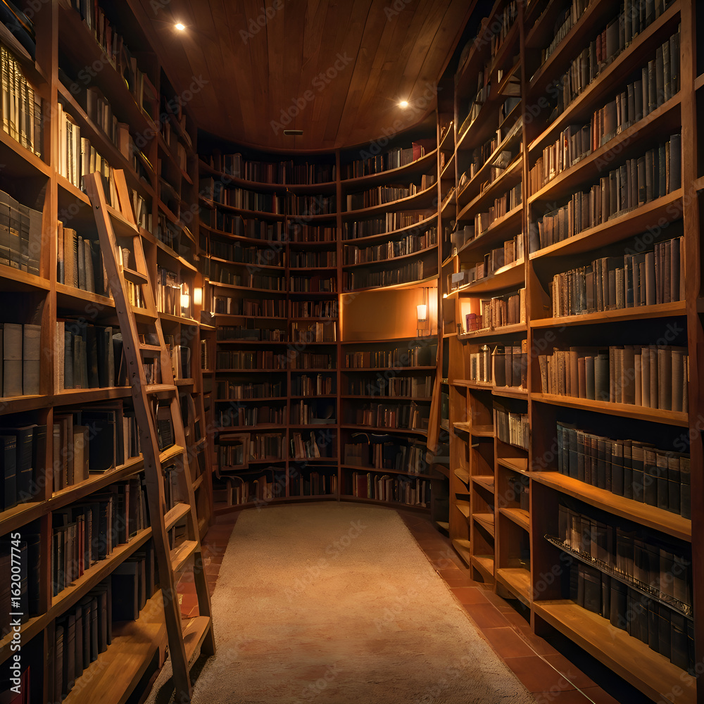 Obraz premium books in library