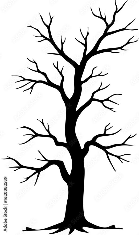 Obraz premium Bare Tree Silhouettes Collection bundle