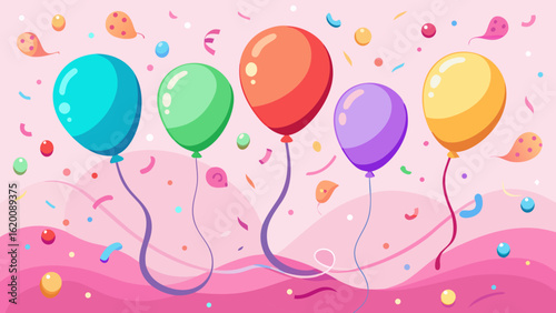party balloons background