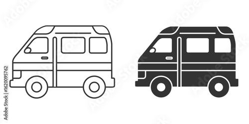 救急車のモノクロアイコン