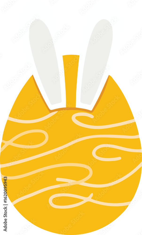 Fototapeta premium Yellow bee with white wings and light stripes style vector illustration EPS file download