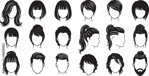 Collection of Black Silhouette Hairstyles for Men and Women beauty fashion