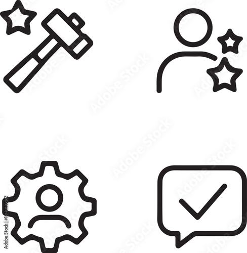 Teamwork Business productivity icons 