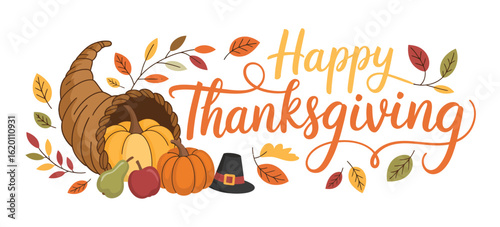 Happy Thanksgiving Day Vector Illustration