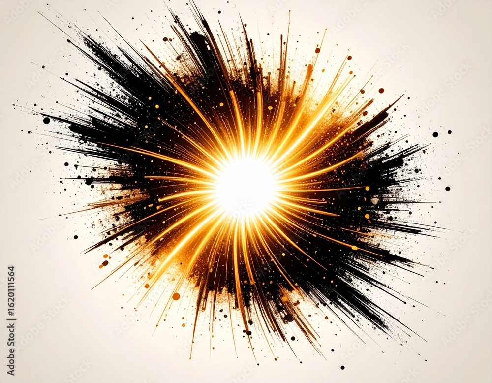 Obraz premium Solar Flare Ink Spiral