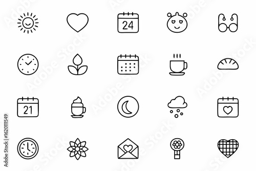 A concept-driven vector pack showing creative calendar moments and lifestyle reminders — suited for wellness planners, event organizers, and content creators