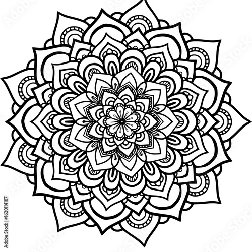 Elegant Geometric Mandala Vector Design