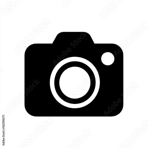 Simple black camera icon