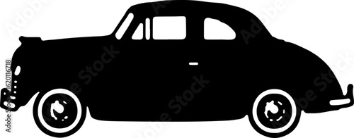 Classic Vintage Car Silhouette vector