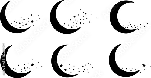 "Islamic Crescent Symbols with Arabic Calligraphy" bundle