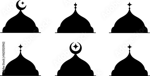 "Islamic Crescent Symbols with Arabic Calligraphy" bundle