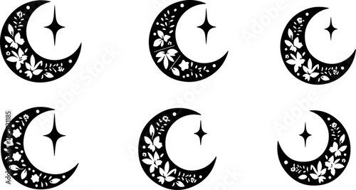 "Islamic Crescent Symbols with Arabic Calligraphy" bundle