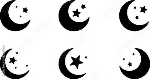 "Islamic Crescent Symbols with Arabic Calligraphy" bundle