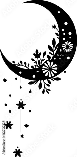 "Islamic Crescent Symbols with Arabic Calligraphy"