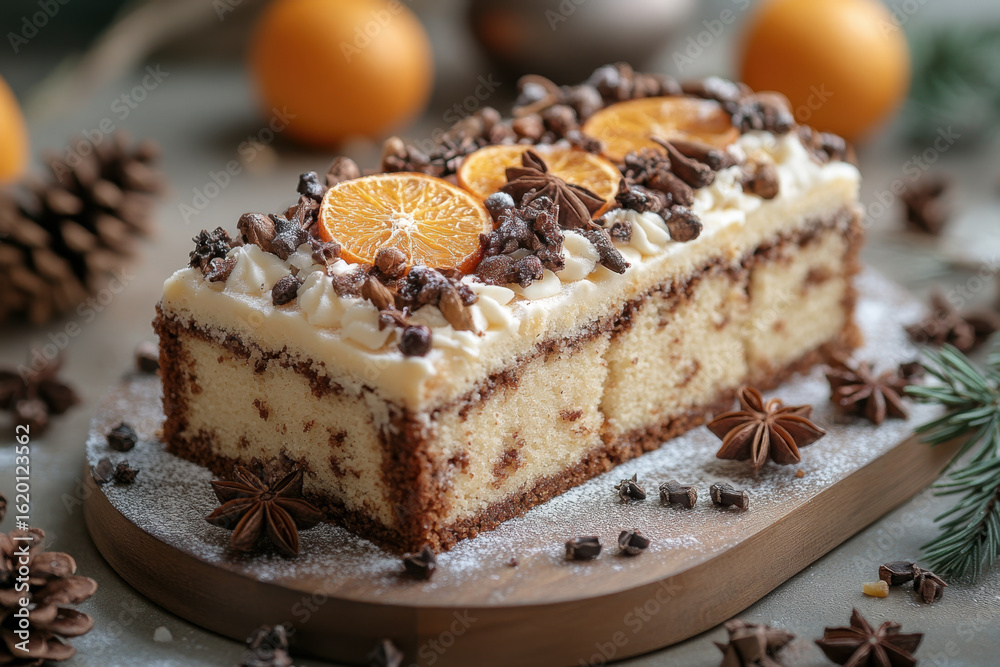 custom made wallpaper toronto digitalCake with oranges and chocolate.